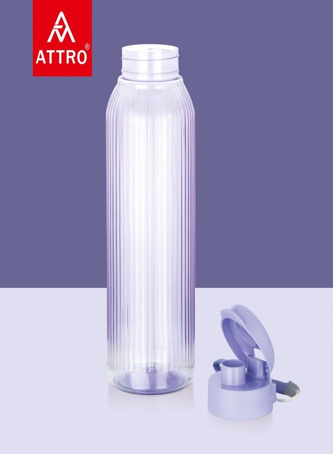 ATTRO Linear 1.5 L BPA-Free Plastic Water Bottle with Leak-Proof Flip-Top Cap, Easy to Carry Nylon Strap and Stylish Color for Daily Hydration- Purple - Image 5